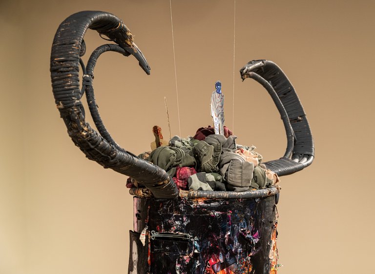 Détails de l'oeuvre de l'artiste Sylvie Pilotte, photo Michel Carrier