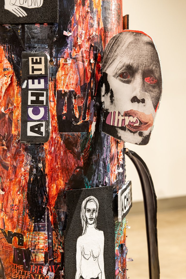 Détails de l'oeuvre de l'artiste Sylvie Pilotte, photo Michel Carrier